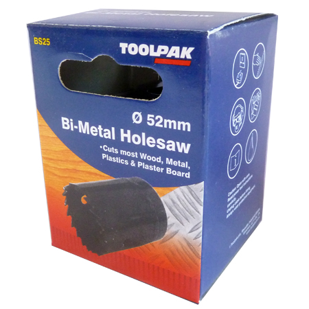 Holesaw Bi- Metal 52mm Toolpak 